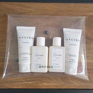 Oneiro Sunchasers Beauty Bundle: Shampoo Conditioner Body Wash Body Milk & Pouch